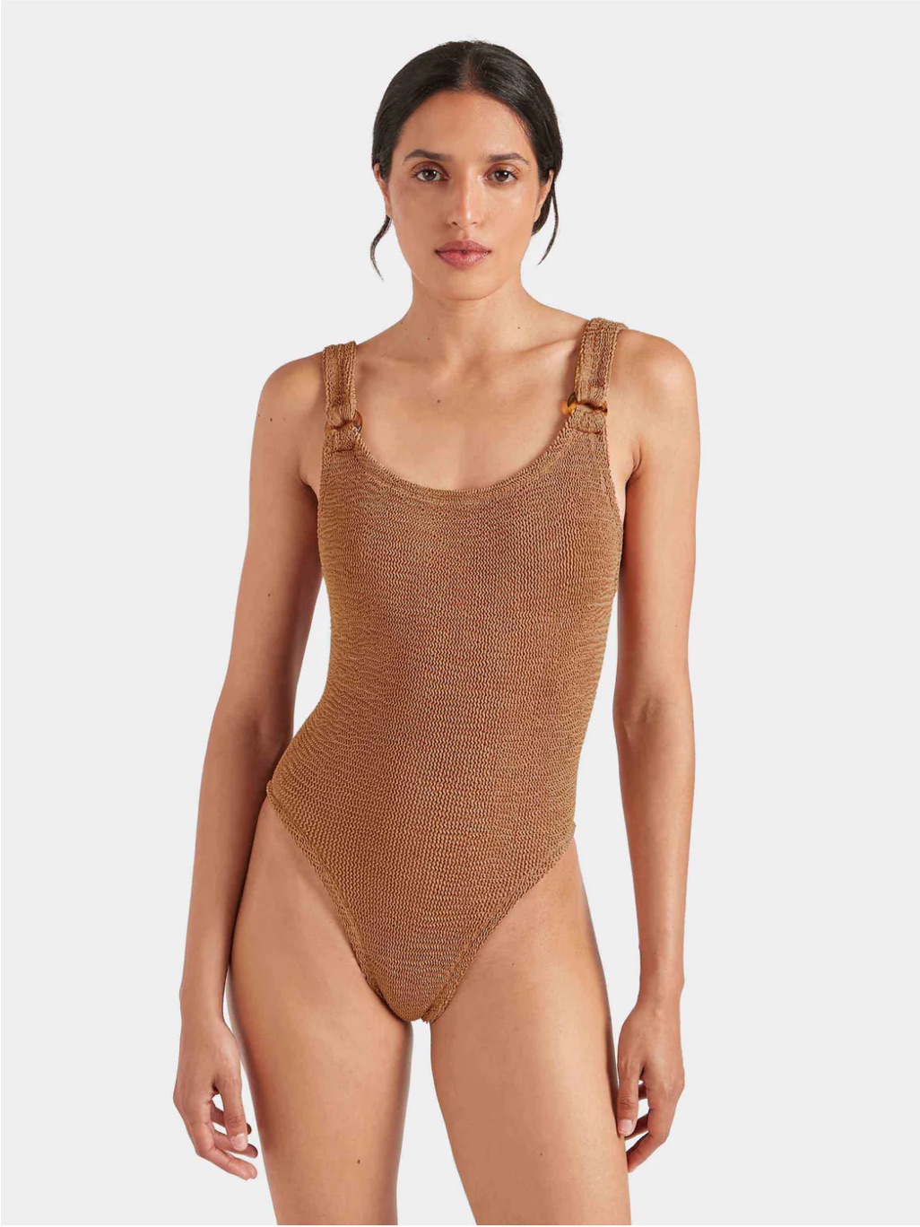 Hunza G | Domino Swim - Metallic Cocoa - One Size